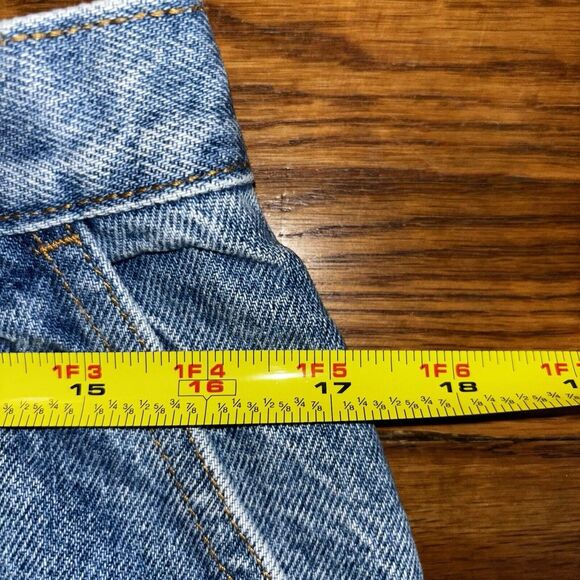 VTG Vivaldi Jeanswear Denim Pleated Pencil Blue Jean Skirt Womens 14 Made in USA - Picture 4 of 7